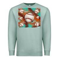 Seafoam baseball turquoise serape glitter tumbler Premium Sweatshirt - Jasminsmagicworld