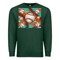 Sports Green baseball turquoise serape glitter tumbler Premium Sweatshirt - Jasminsmagicworld