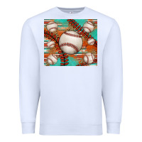 White baseball turquoise serape glitter tumbler Premium Sweatshirt - Jasminsmagicworld