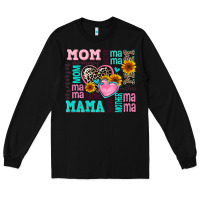 Mom Mama Mommy With Hearts Long Sleeve Tee | Teevron
