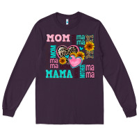 Plum mom mama mommy with hearts Long Sleeve Tee - AdoDesignShop
