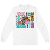 White mom mama mommy with hearts Long Sleeve Tee - AdoDesignShop