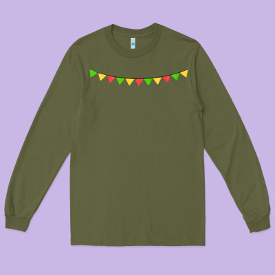 Mexican Flags Long Sleeve Tee Designed By Fadigitalartstudio