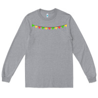 Heather Grey mexican flags Long Sleeve Tee - FaDigitalArtStudio