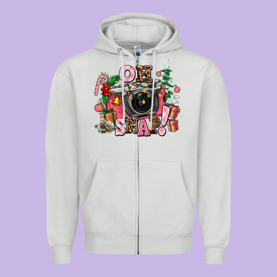 Christmas Oh Snap Zipper Hoodie Designed By Adodesignshop