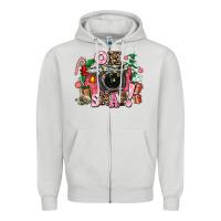 Dove Grey christmas oh snap Zipper Hoodie - AdoDesignShop