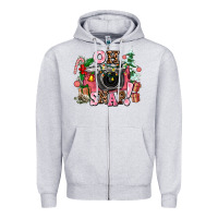 Heather Grey christmas oh snap Zipper Hoodie - AdoDesignShop