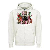 Oatmeal Heather christmas oh snap Zipper Hoodie - AdoDesignShop