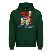 Foreset Green Fleece Navidad Alpaca Urban Hoodie - LillyAllenDesigns