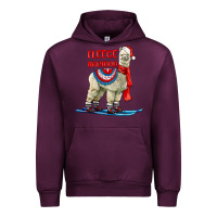 Mauve Wine Fleece Navidad Alpaca Urban Hoodie - LillyAllenDesigns