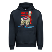 Navy Fleece Navidad Alpaca Urban Hoodie - LillyAllenDesigns