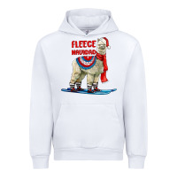 White Fleece Navidad Alpaca Urban Hoodie - LillyAllenDesigns