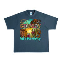 Midnight Navy cowboy take me away Urban Heavy Tee - Zillion Design Studio