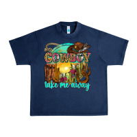 Navy cowboy take me away Urban Heavy Tee - Zillion Design Studio
