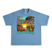 Pebble Blue cowboy take me away Urban Heavy Tee - Zillion Design Studio