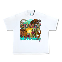 White cowboy take me away Urban Heavy Tee - Zillion Design Studio
