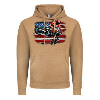 Vintage Camel dirt bike american flag Vintage Hoodie - MaliasSmallBusiness