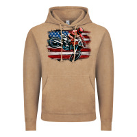 Vintage Coffee dirt bike american flag Vintage Hoodie - MaliasSmallBusiness