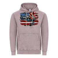 Vintage Zinc dirt bike american flag Vintage Hoodie - MaliasSmallBusiness