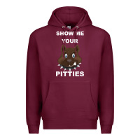 Burgundy Show Me Your pitties Premium Hoodie - Bettercallsaul