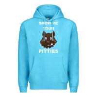 Ocean Blue Show Me Your pitties Premium Hoodie - Bettercallsaul