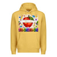 Antique Gold custom teacher name apple Premium Hoodie - NancyCooperArtShop