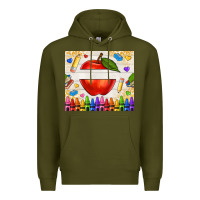 Army Green custom teacher name apple Premium Hoodie - NancyCooperArtShop