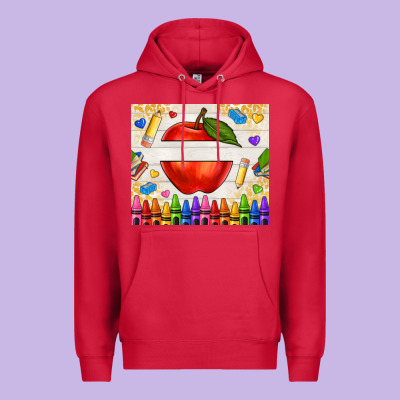 Custom Teacher Name Apple Premium Hoodie Designed By Nancycooperartshop