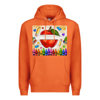 Carrot custom teacher name apple Premium Hoodie - NancyCooperArtShop
