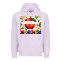 Lilac custom teacher name apple Premium Hoodie - NancyCooperArtShop