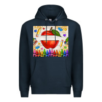 Navy custom teacher name apple Premium Hoodie - NancyCooperArtShop