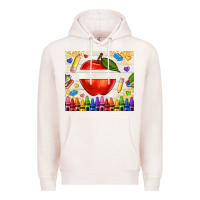 Pale Pink custom teacher name apple Premium Hoodie - NancyCooperArtShop