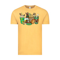 Vintage Mustard yorkshire terrier coffee cups Vintage Tee - Zillion Design Studio