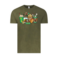Vintage Olive yorkshire terrier coffee cups Vintage Tee - Zillion Design Studio