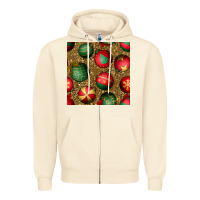 Sandshell christmas ornaments and leopard seamless pattern Zipper Hoodie - BundleAndBundleShop