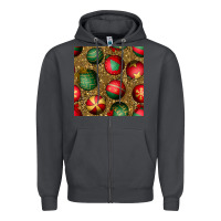 Smoke christmas ornaments and leopard seamless pattern Zipper Hoodie - BundleAndBundleShop
