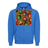 True Royal christmas ornaments and leopard seamless pattern Zipper Hoodie - BundleAndBundleShop