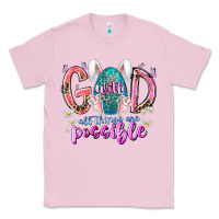 Bubblegum Pink with god all things are possible Classic Tee - RacoonDesign