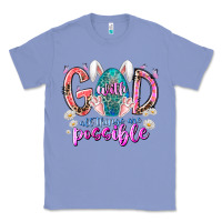 Colony Blue with god all things are possible Classic Tee - RacoonDesign