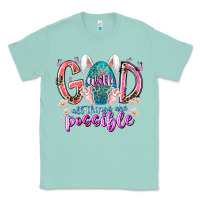 Seafoam with god all things are possible Classic Tee - RacoonDesign