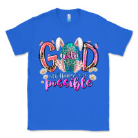True Royal with god all things are possible Classic Tee - RacoonDesign