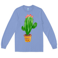 Colony Blue mexican cactus Long Sleeve Tee - FaDigitalArtStudio