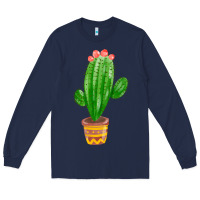 Navy mexican cactus Long Sleeve Tee - FaDigitalArtStudio