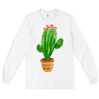 White mexican cactus Long Sleeve Tee - FaDigitalArtStudio