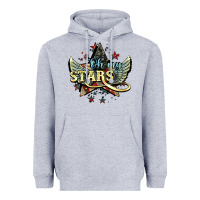 Heather Grey oh my stars america wings Heavyweight Hoodie - NancyCooperArtShop
