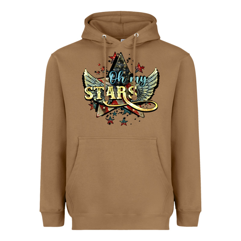 Oh My Stars America Wings Heavyweight Hoodie by NancyCooperArtShop | Teevron