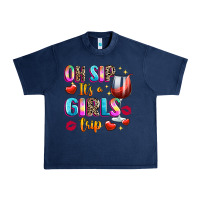 Navy oh sip its a girls Urban Heavy Tee - texasbilliewilder