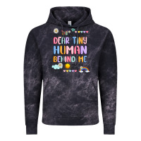 Cloud Black dear tiny human behind me Vintage Hoodie - JahusDesignShop