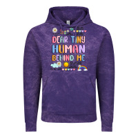 Cloud Purple dear tiny human behind me Vintage Hoodie - JahusDesignShop