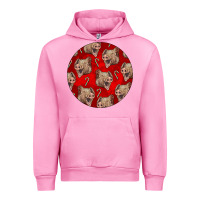 Fuchsia Pink christmas pig Urban Hoodie - LillyAllenDesigns